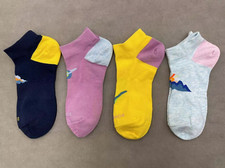 4 Pairs Women's Bombas 4 Colors Ankle Socks Size M Spring and summer style