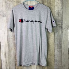 Champion Size Youth Small Standard Fit Short Sleeve Crewneck Gray T-Shirt