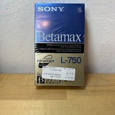 Sony Betamax L-750 Blank Recordable Beta Tape Hi-Packing Sealed New Vintage