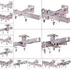 Gardinenstange 20/20mm 1-läufig/2-läufig Wand/Decke Edelstahloptik 120-600_Q26