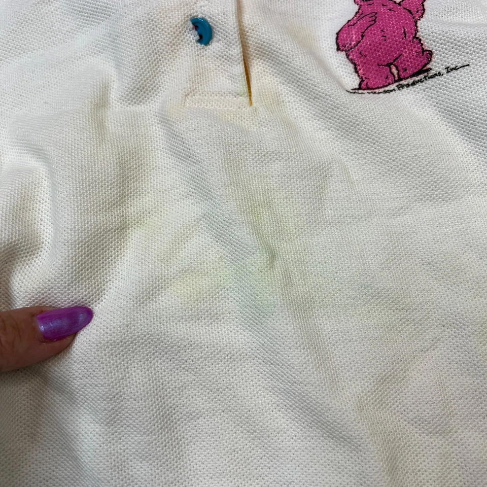 Camisa Polo Calle Sésamo De Colección Años 80 Telly Monstruo Cuello Volantes DEFECTUOSA Niña Niño Pequeño 4 Foto 4 de 4