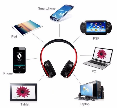 HIFI stereo earphones bluetooth headphone music headset FM and support SD card - Picture 11 of 12