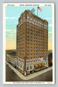 Reading PA, Hotel Abraham Lincoln, Linen Pennsylvania Postcard | eBay