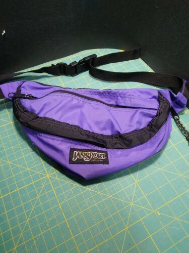 VINTAGE Jansport Fanny Pack  Purple black Hip Wais