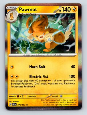 Stage 2 Pawmot HP 140 Mach Bolt Attack Electric Fist Rarity Yellow