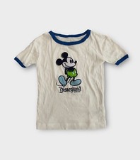 Disney Parks Kids Youth T-Shirt Size 8 Disneyland Resort Mickey Mouse Felt Patch