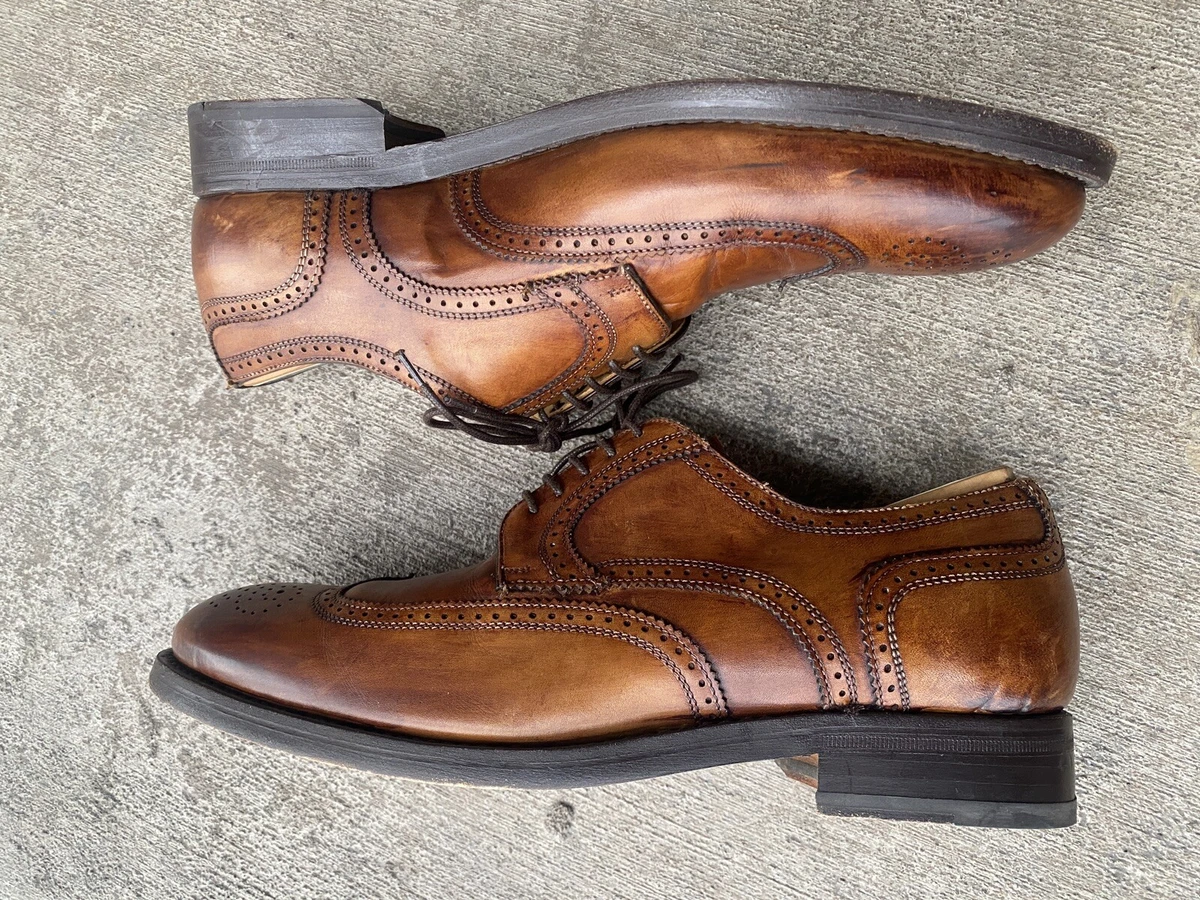 BERWICK 1707 MADE IN SPAIN BROWN GOODYEAR WELT LACE UP SHOES SIZE 7