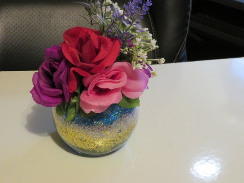 Handmade Glitter floral centerpiece - Picture 2 of 4