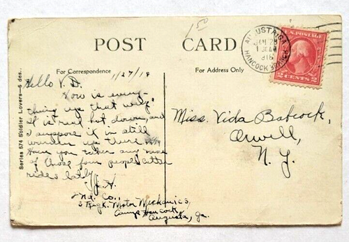 1918 WWI Era Soldier Uniform and 2 Women Postcard Military Handwritten - Picture 4 of 6