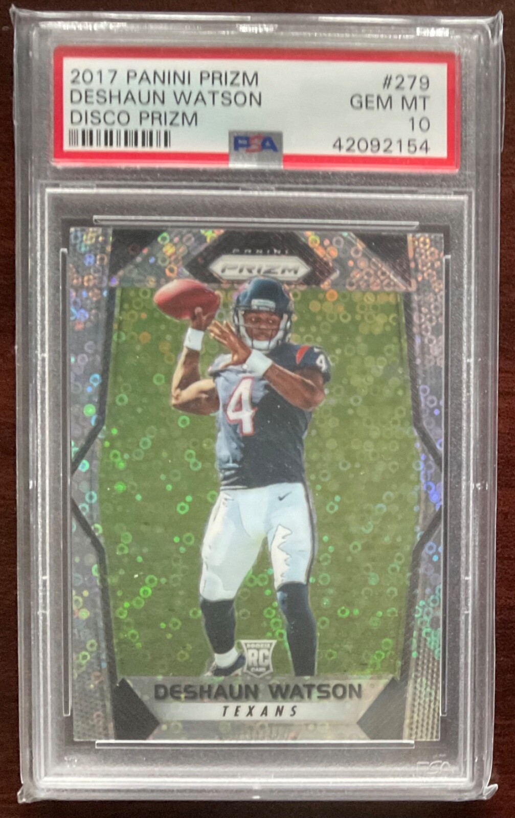 DeShaun Watson 2017 Panini Prizm Disco RC Rookie PSA 10 Houston Texans