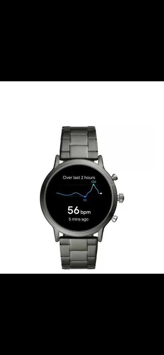 Fossil gen5 THE CARLYLE HR FTW4024 美品かも Fossil The Carlyle HR Gen 5 44mm Case Men's Bracelet/Link Band