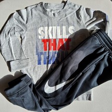 Nike Boys Size 4 Track Pants  Long Sleeve Top Winter Fall Spring Dri-fit Therma