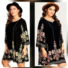 CLOSET SALE ~ ONLY $40 NWT Lot of 2 Bohemian Dresses 2X fits 1X Orig$55+Tax each