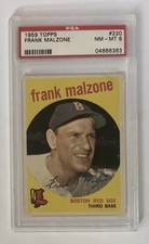 1959 Topps Baseball Frank Malzone Boston Red Sox Card #220 PSA 8