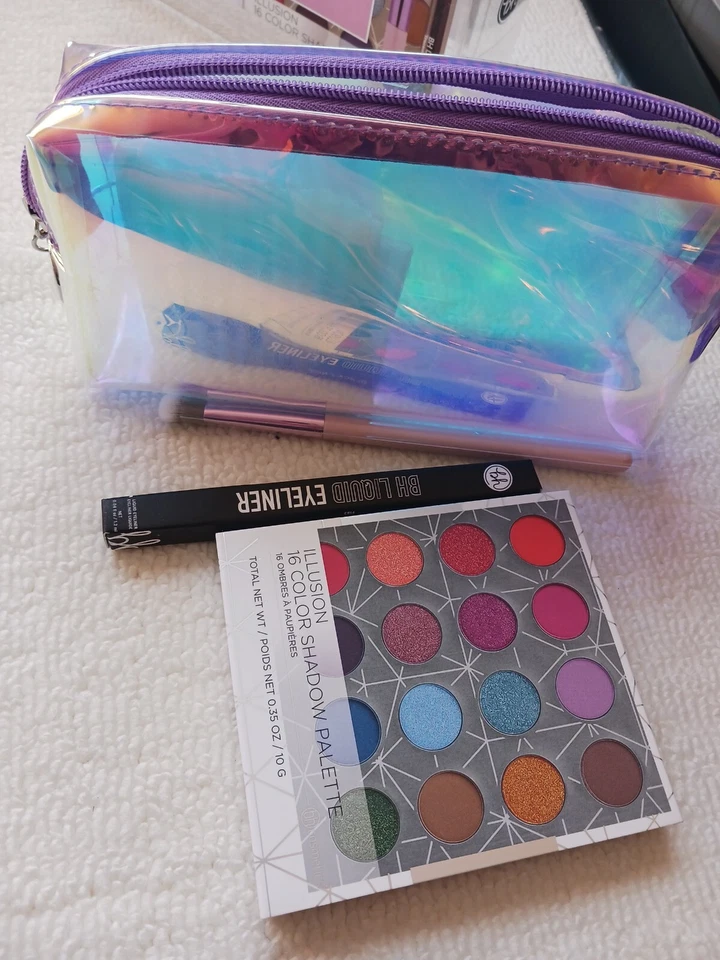 BH COSMETICS Opallusion Mystic Eyeshadow Palette, Liner, Brush, Makeup Bag Set - Image 3 of 4