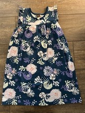 Girl’s Size 8 Tea Collection Sleeveless Dress, Navy Purple Blue Pink Floral