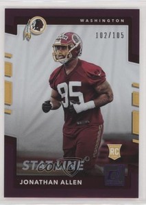 2017 Panini Donruss Rookies Stat Line Season /105 Jonathan Allen #388 Rookie RC