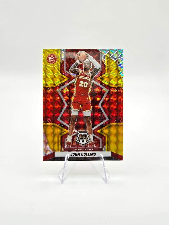 John Collins 2021-22 Panini Mosaic Choice Red Yellow SP /88 #52 Hawks