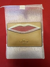NWT Never Used Coach Lip Card Case. Case Taken Out Only Picture. Genuine Coach