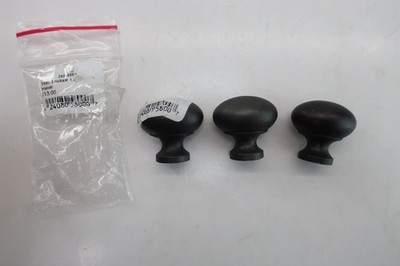 Restoration Hardware 1.25'' Oval Ephram Knob Antique Bronze - Set of 3 No Screws