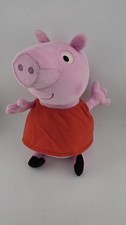 Fisher price 2011 Peppa Pig Talking Pink Red Dress Hug to make talk