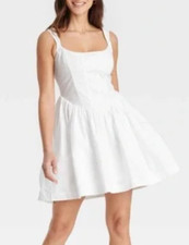 NEW A New Day Women's Corset Mini Dress White Size 10