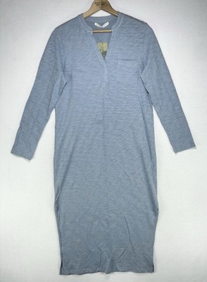 Peruvian Connection Chambray Essaouira Tunic Dress Size Large Cotton Minimalist