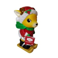 Holiday Time 11-Inch Skiing Reindeer Light-Up Tabletop Christmas Blow Mold