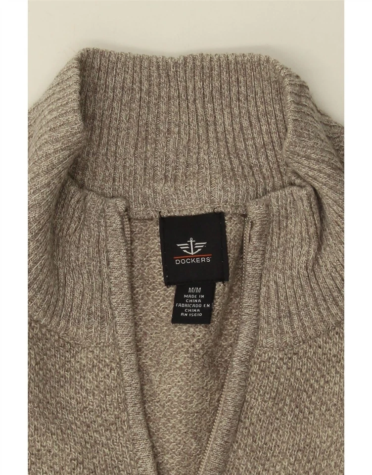 Suéter Jersey DOCKERS Para Hombres Cremallera Cuello Medio Gris Bloque de Color Acrílico CX09 Foto 3 de 3