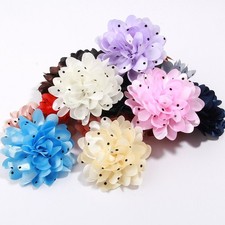 7.8cm Chiffon Decorative Flowers for Wedding Embellishment Fabric Flowers with