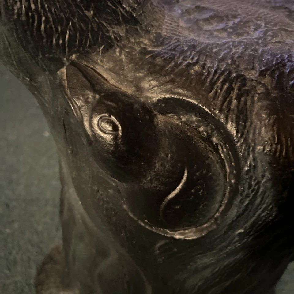 1 Vintage faux bois Tree Trunk End Table With Round Glass Top - Image 4 of 4