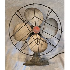 Emerson 10" Electric Fan Vintage Desk Fan Oscillating Cage Fan Antique WORKS