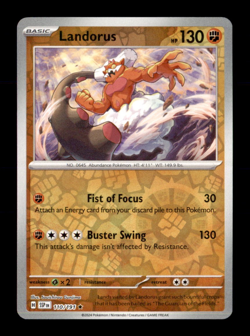 Landorus 110/191 Rare Surging Sparks Pokemon Reverse Holo Near Mint