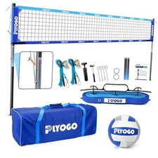 Volleyball Net for Backyard, Professional Portable Outdoor Heavy Duty Blue