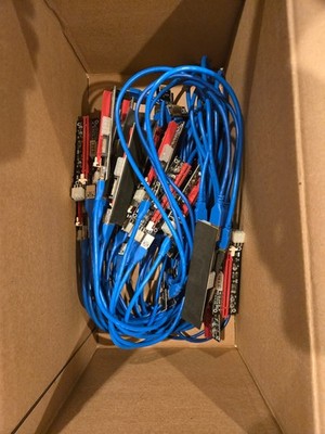 Ubit 6 Pack Latest PCI-E Riser Express Cable 16X to 1X (6pin / MOLEX/SATA) 
