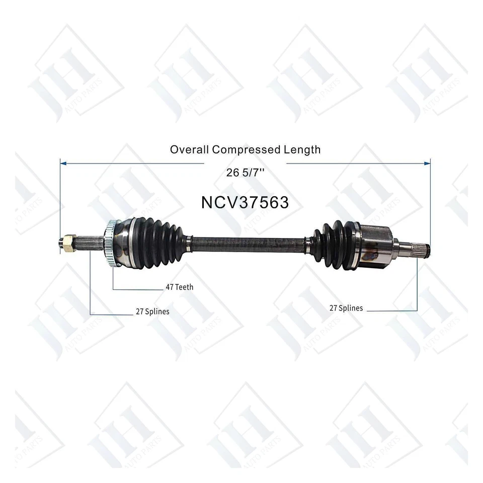 Eje CV conductor delantero izquierdo original para Hyundai Sonata L4-2,4L 2006-2008 tracción delantera automático Foto 2 de 4