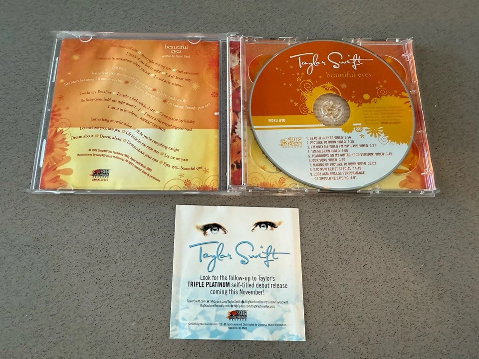 Taylor Swift Beautiful Eyes DVD ONLY 2008 Big Machine Walmart Exclusive - Image 2 of 4