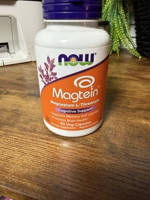 NOW Magtein Magnesium L-Threonate Cognitive Support Vegan Non-GMO 90ct