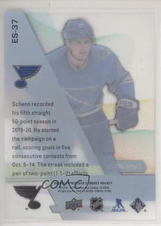 2020-21 Upper Deck Synergy Exceptional Stars /749 Brayden Schenn #ES-37 - Image 2 of 2