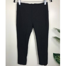 Veronica Beard Scuba Slim Fit Pant Black High Rise Crop Pant Office Minimalist