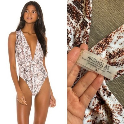 Nicholas Brown and White Pintuck one piece-size S - NWT