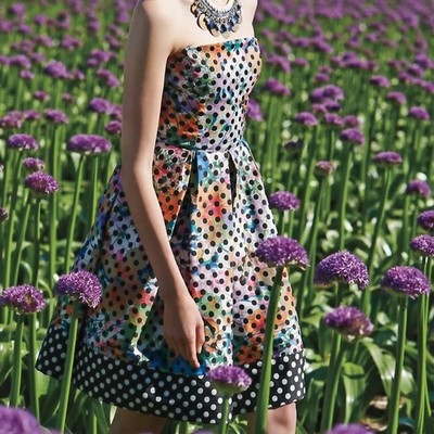 NWT ANTHROPOLOGIE Lavendel Dress ByCorey Lynn Calter floral polka dot size 0