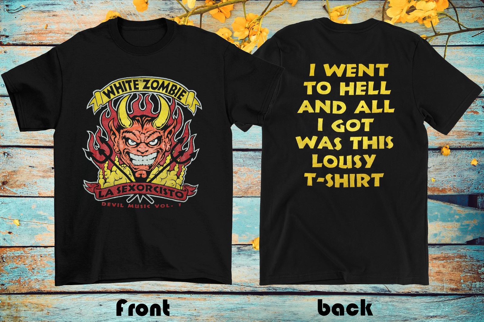 2sides 92 WHITE ZOMBIE La Sexorcisto 2 Sides Black Unisex S to 5XL T-Shirt BA548