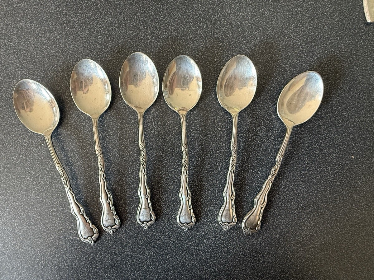 Antique Victorian Sweden EXTRA PRNS ALP Demitasse Spoons. Set of 6