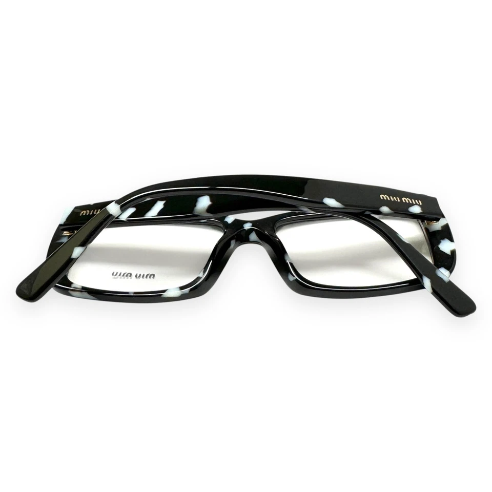 Miu Miu 眼镜 眼镜 VMU 03S 06E-1O1 黑色 白色 哈瓦那 52-17-140 带盒 — 第 4/4 张图片