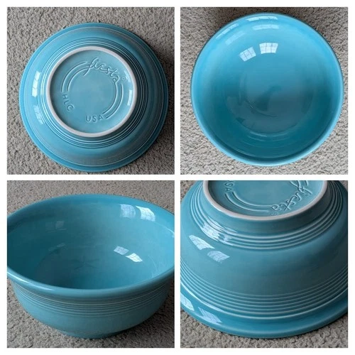 Vintage  Fiesta (7 5/8" x 3.5")  Mixing Casserole Bowl in Turquoise  Very Clean!