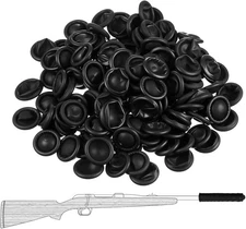 200 Pcs Firearm Muzzleloader Accessories Muzzle Protector Caps - Black... 