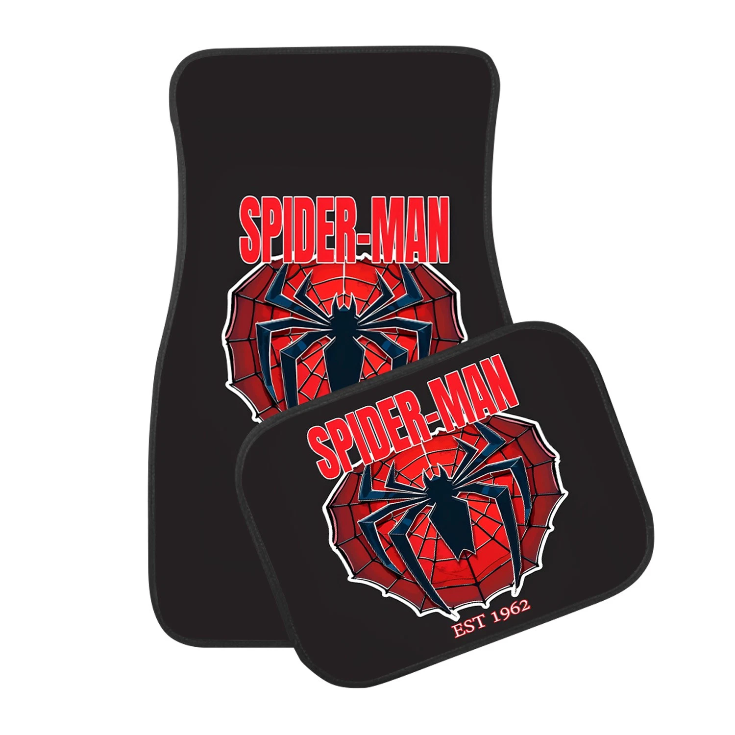 Spider-Man Logo Car Floor Mats, Marvel Comic Auto Accessories