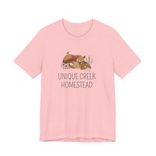 Unique Creek Homestead Fox Deer Logo Tee | Graphic Gardening Nature T-Shirt