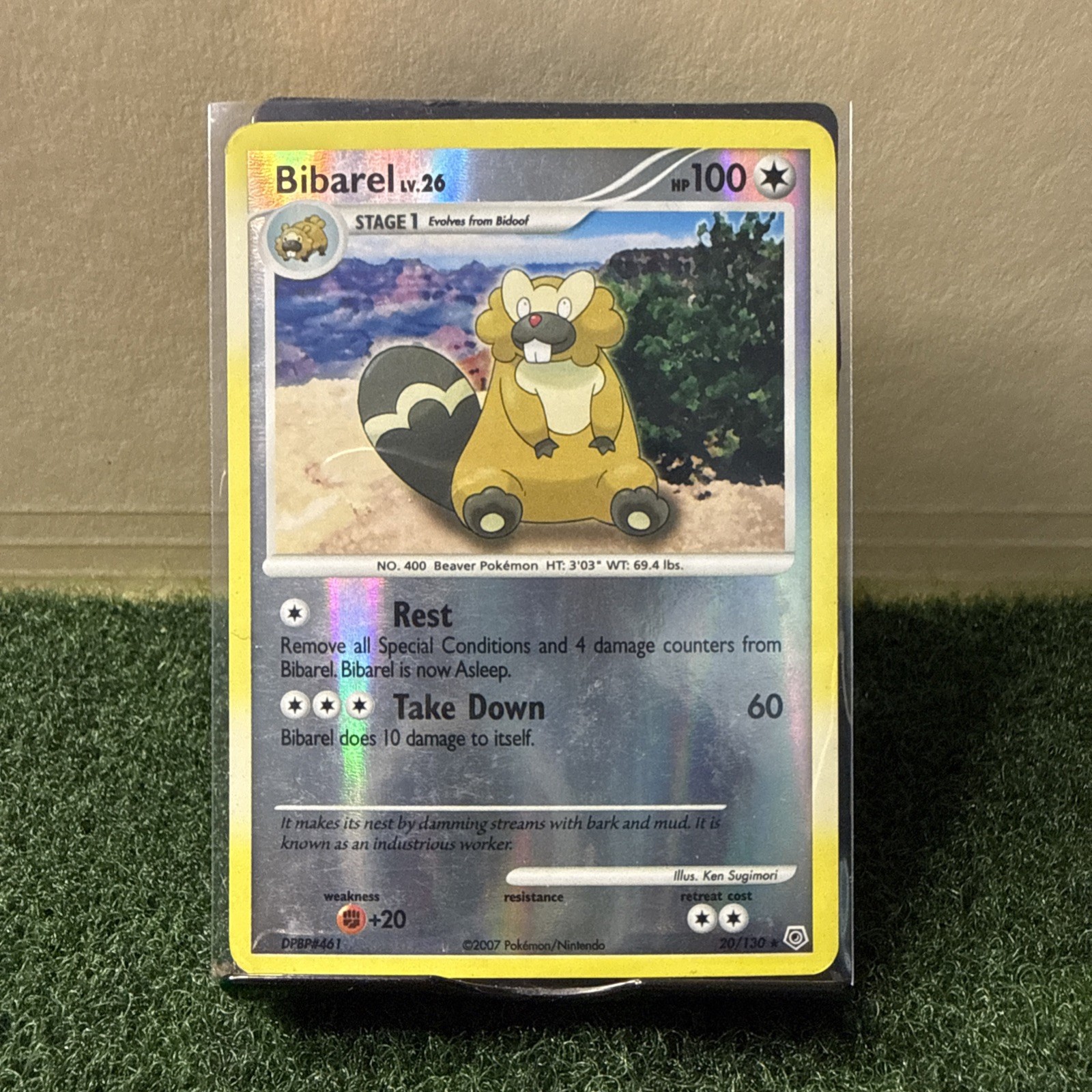 Bibarel 20/130 Reverse Holo 2007  Diamond & Pearl